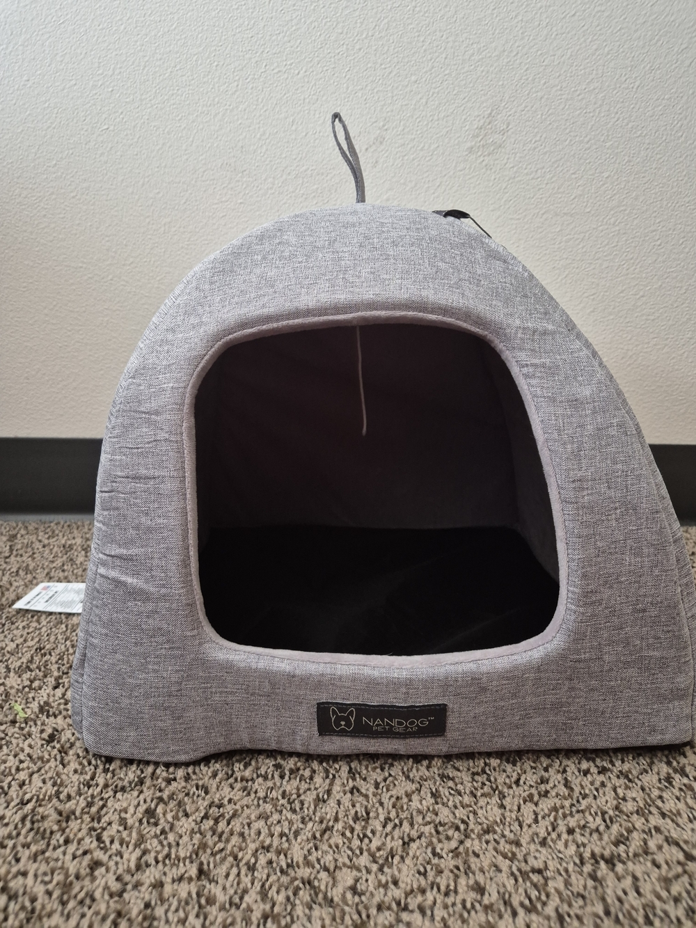 Nandog Enclosed Cat Cave Bed - Light Gray